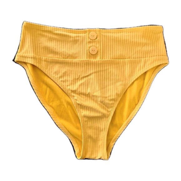 PROFILE MODERN BY GOTTEX YELLOW BIKINI BOTTOM SIZE 12 NWT - Picture 1 of 5